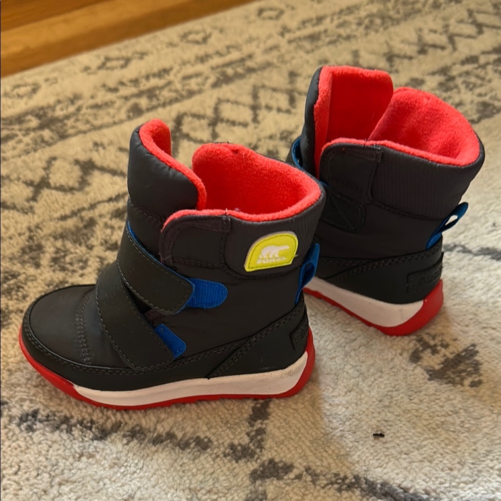 Sorel Kids' Black and Red Winter Boots